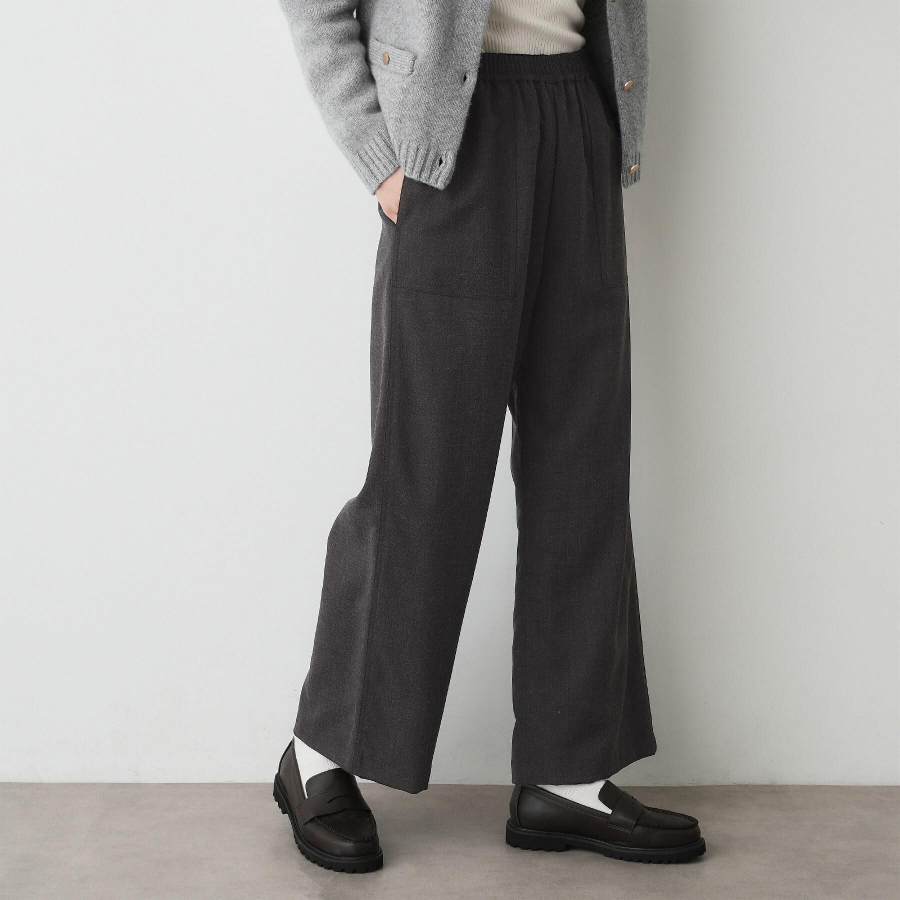 Dessin「【裏地付き/洗える】コンフォートワイドパンツ」|その他|