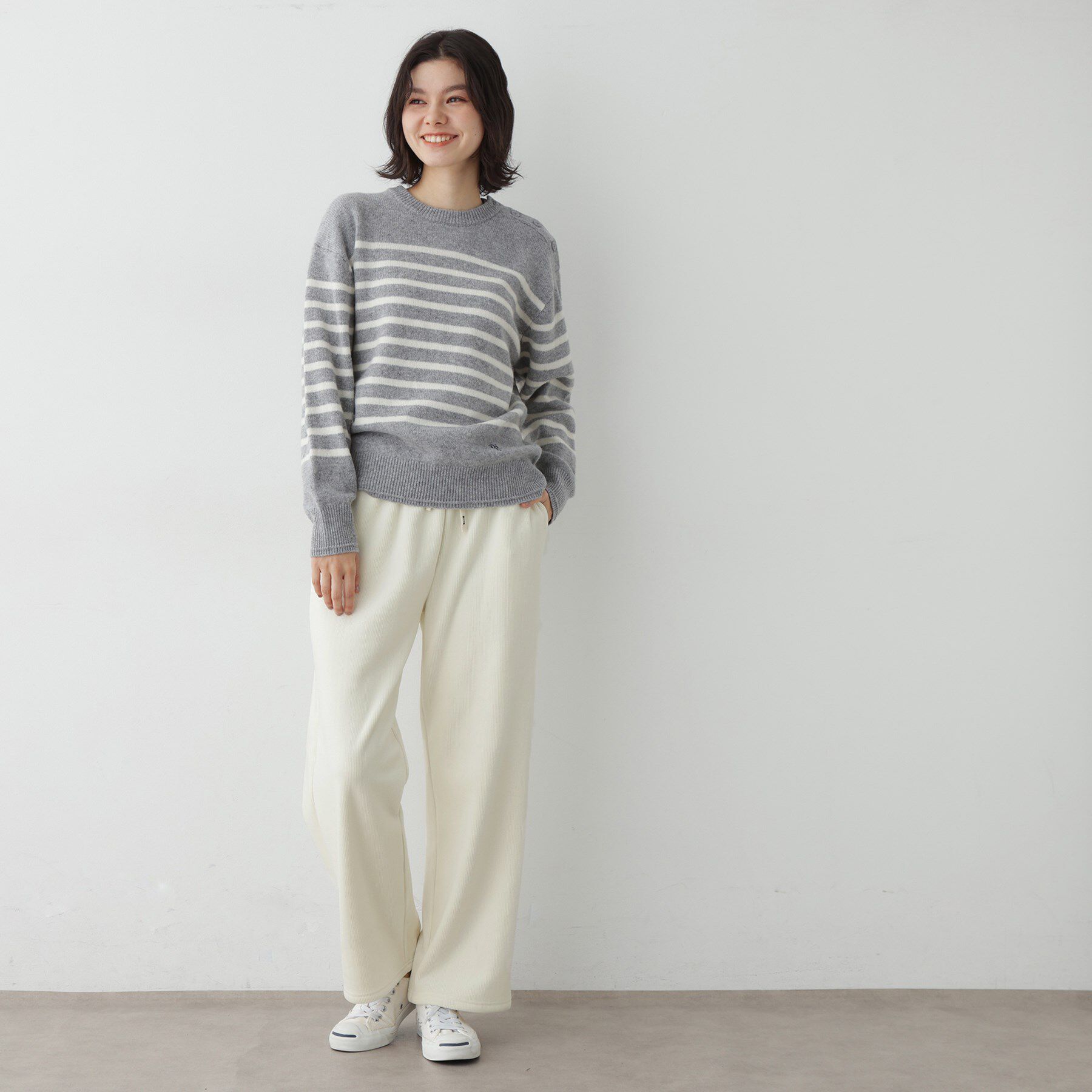 Dessin「【洗える/ウエストゴム】裏起毛コーデュロイイージーパンツ」|その他|