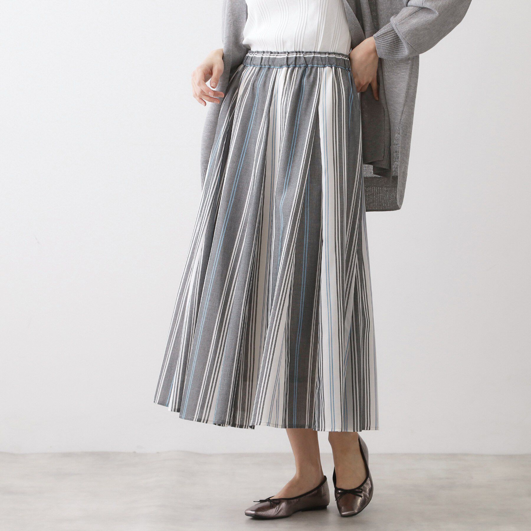 Dessin「【ウエストゴム/洗える】映えチェック柄スカート」|スカート|