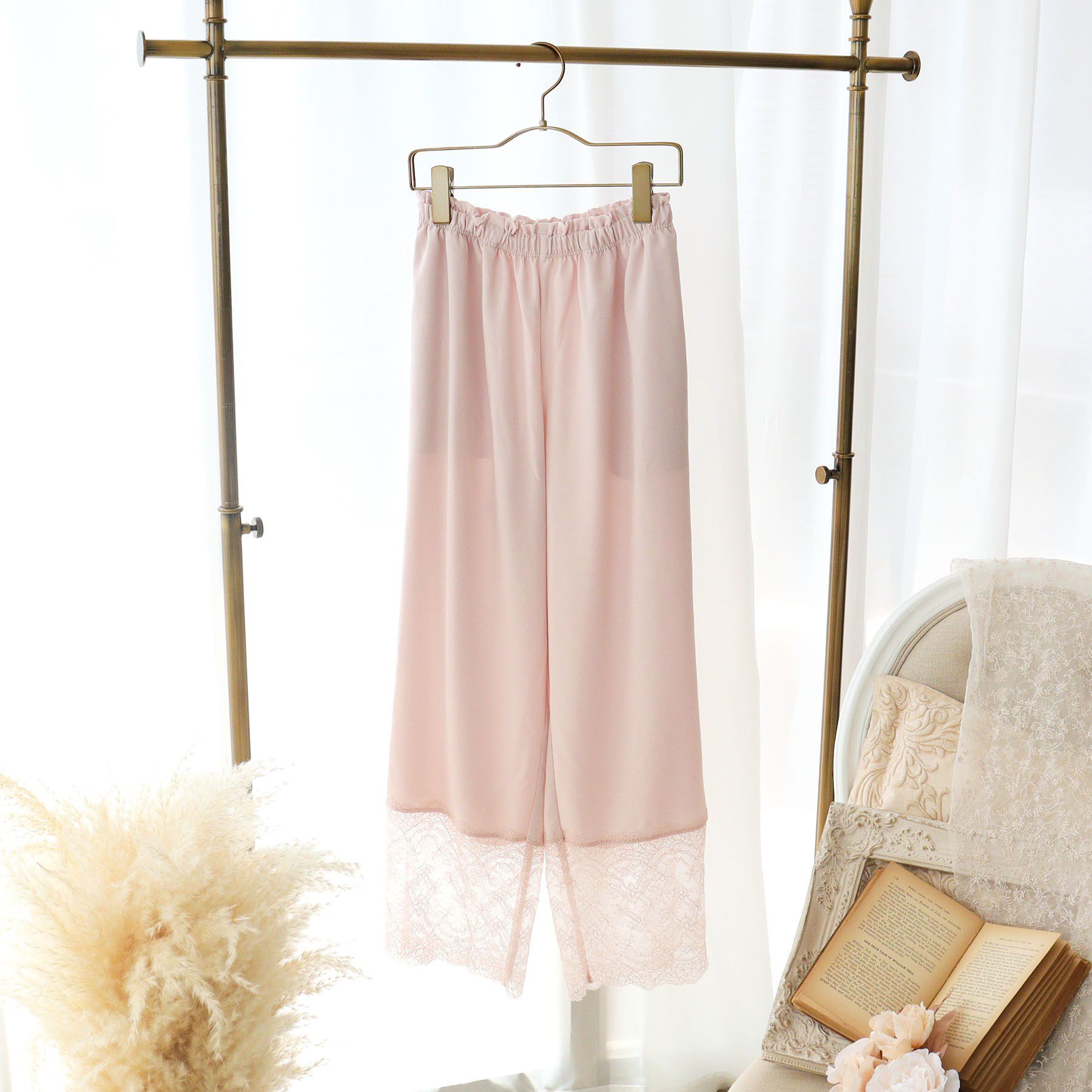 Risa Magli「フランカ ロングパンツ」|ルームウェア|ピンク(071)