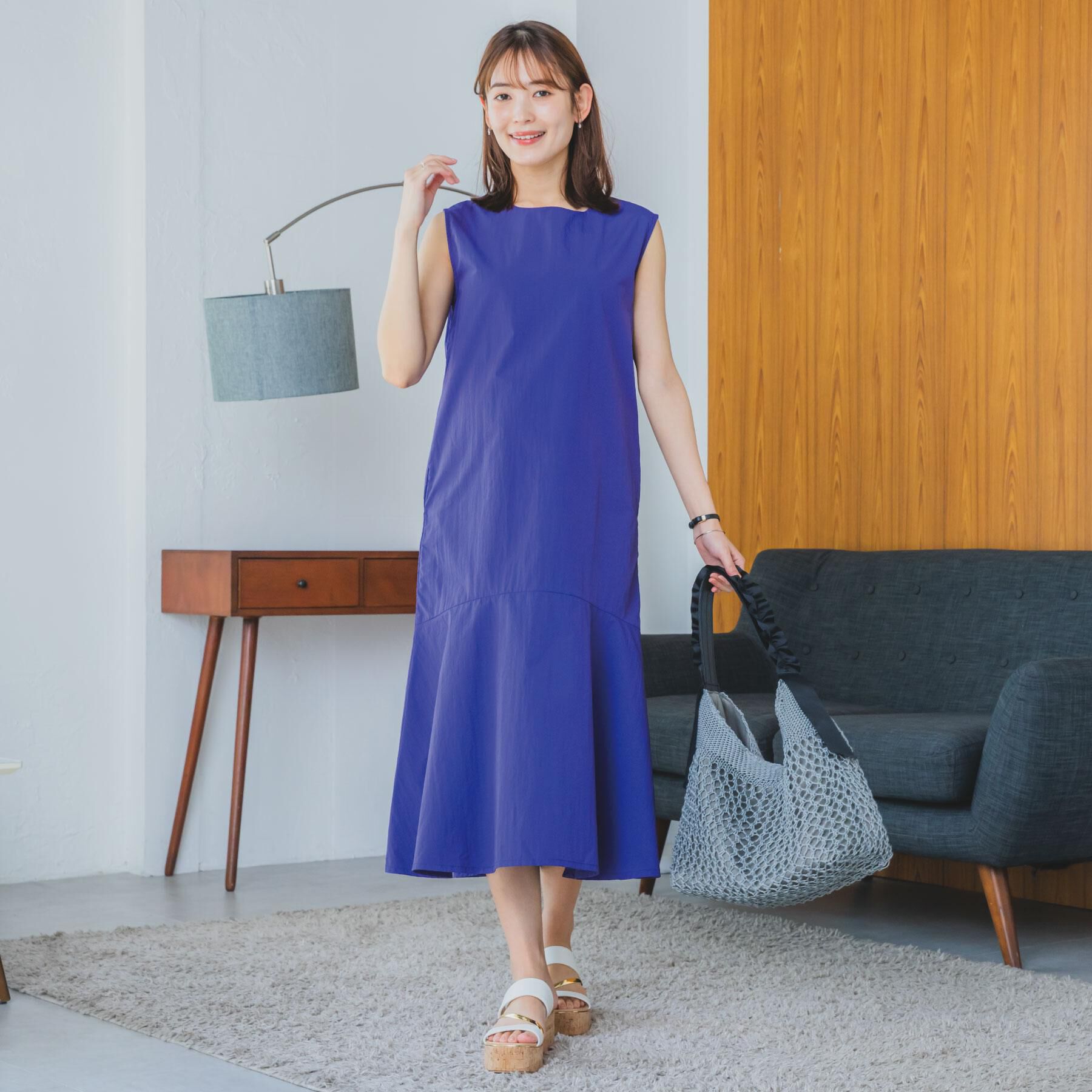 ITS&rsquo;DEMO「【撥水／洗濯機OK】ペプラムワンピース＜旅服シリーズ＞」|ワンピース|