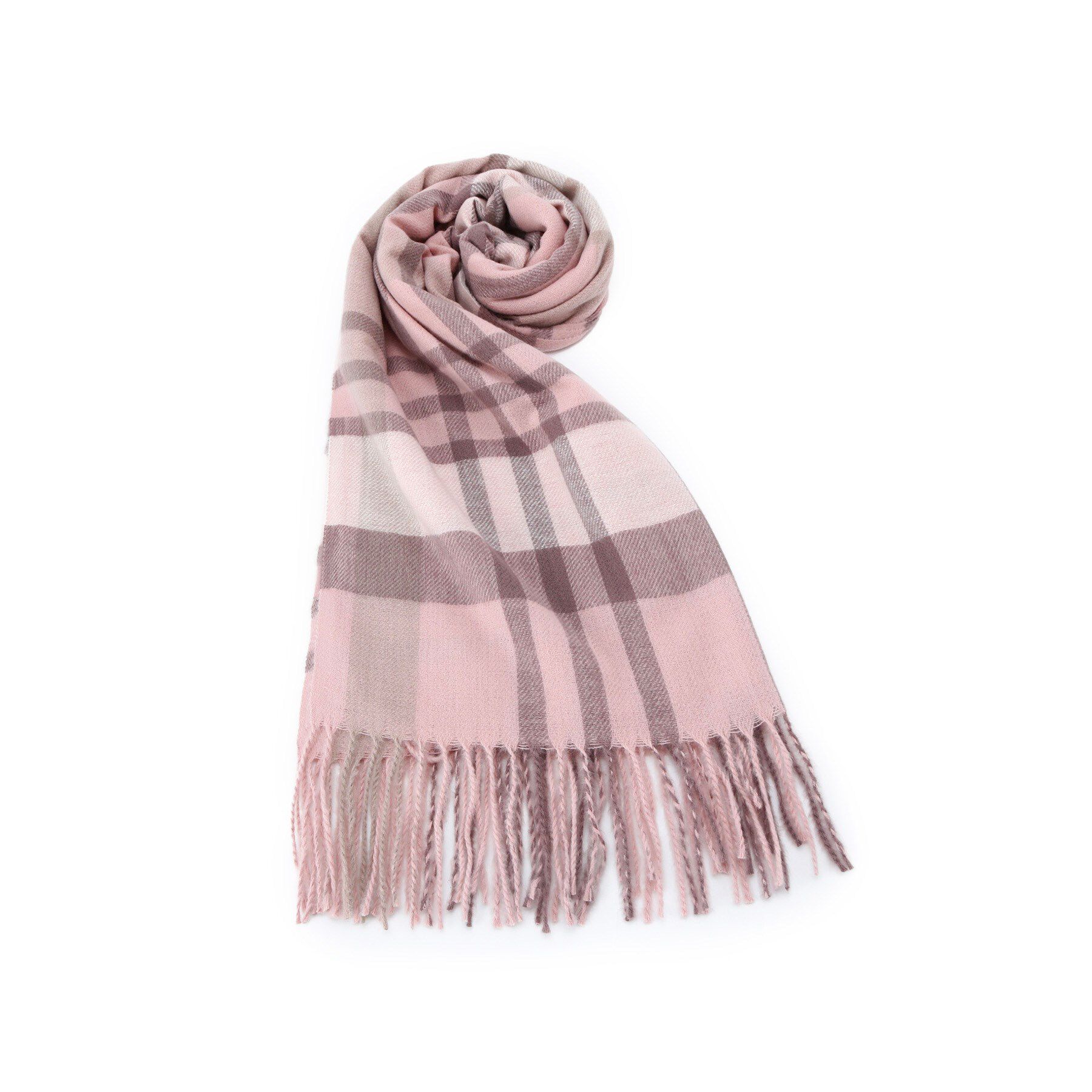 ITS&rsquo;DEMO「【洗濯可】クリーミータッチ60幅チェックストール」|ストール|ピンク(271)