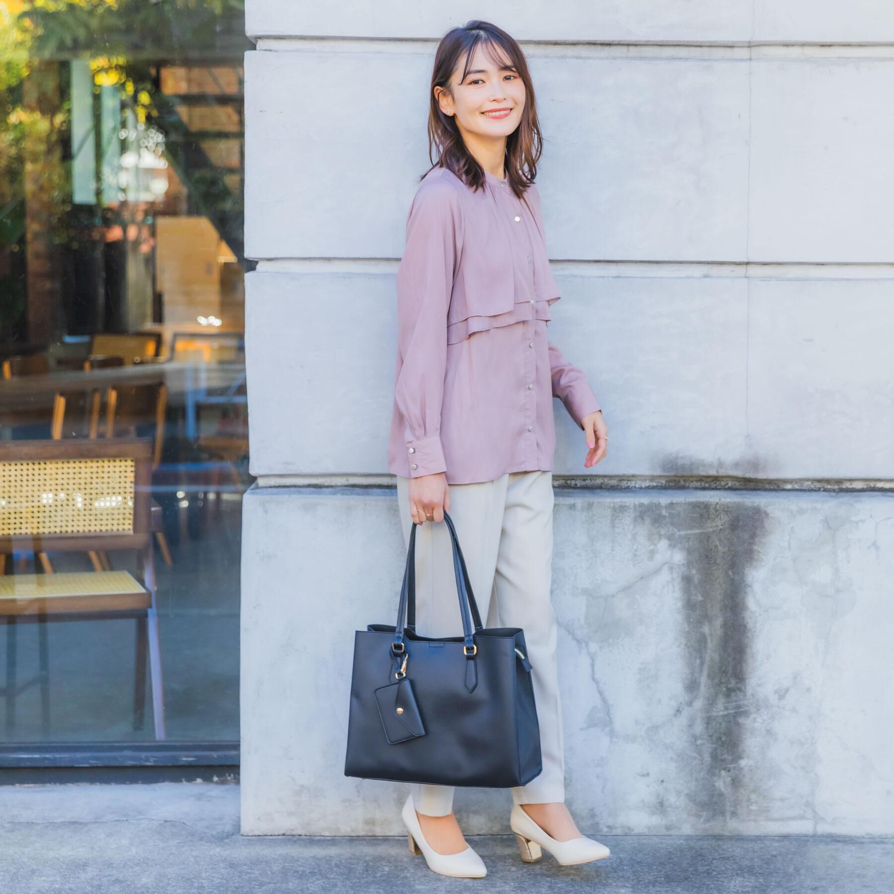 ITS&rsquo;DEMO「【手洗い可】サテンティアードブラウス」|シャツ・ブラウス|