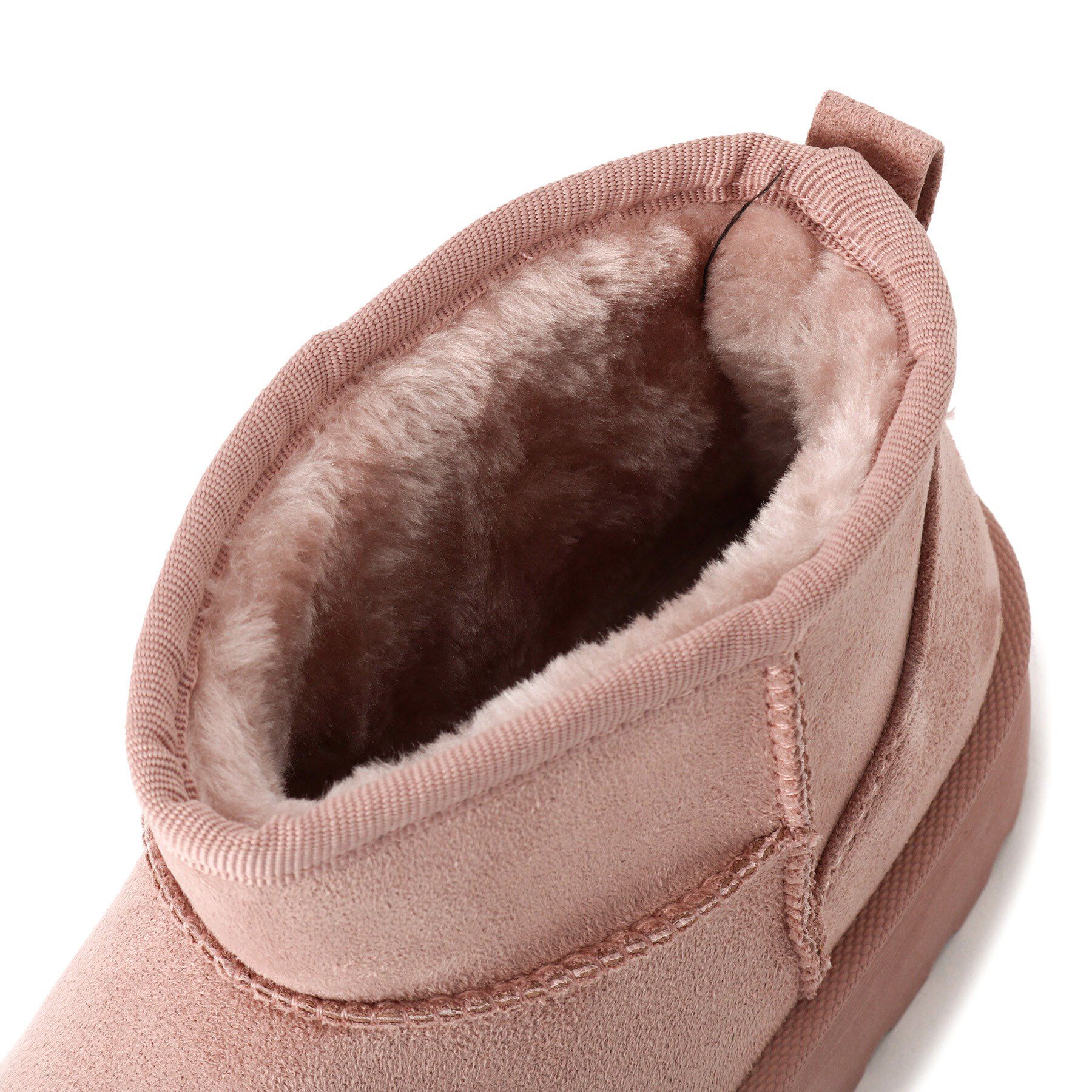 csT&P「厚底プレーンフェイクムートン」|ショートブーツ|