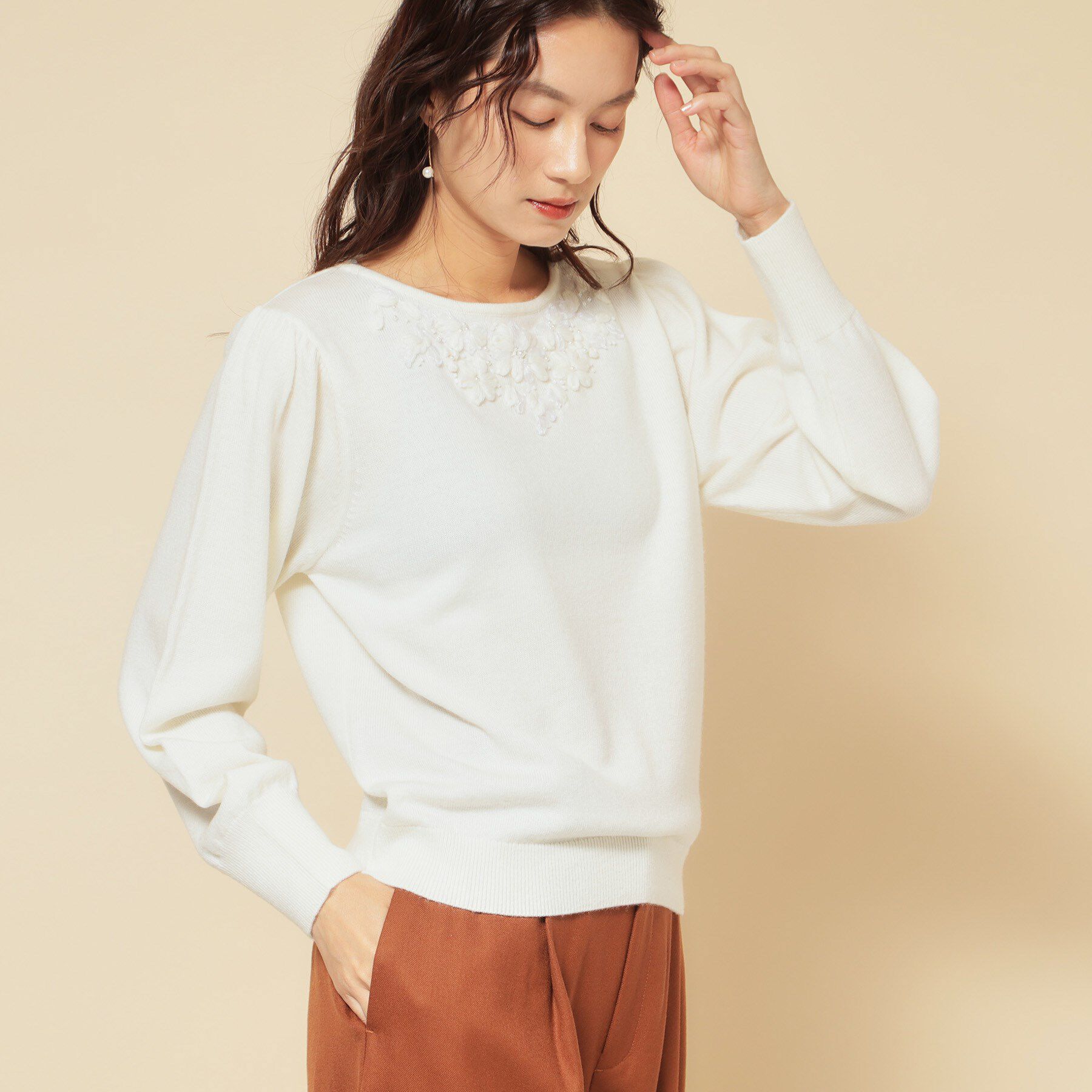 SunaUna「【上品/華やか】クラフトニット」|ニット・セーター|