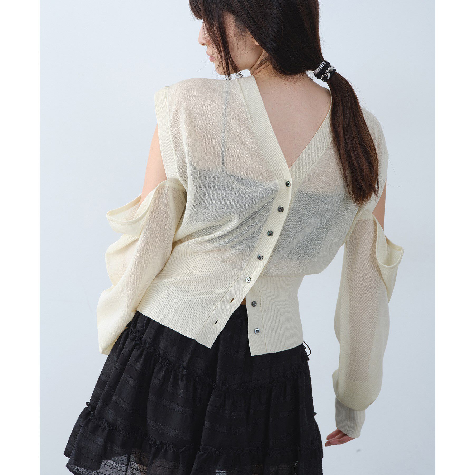 CODE A「multiway knit cardigan」|カーディガン|オフホワイト(003