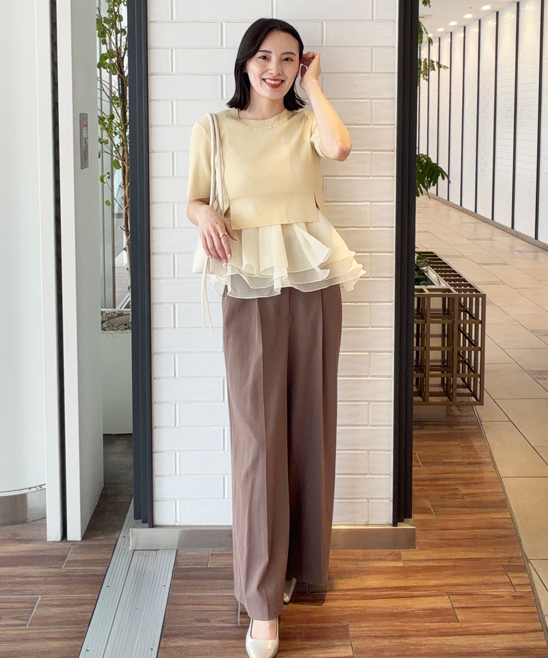 COCO DEAL「ペプラムブラウスセットニット」|シャツ・ブラウス|