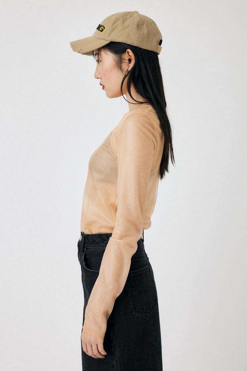 MOUSSY「REVERSIBLE GLITTER SHEER トップス」|Tシャツ・カットソー|