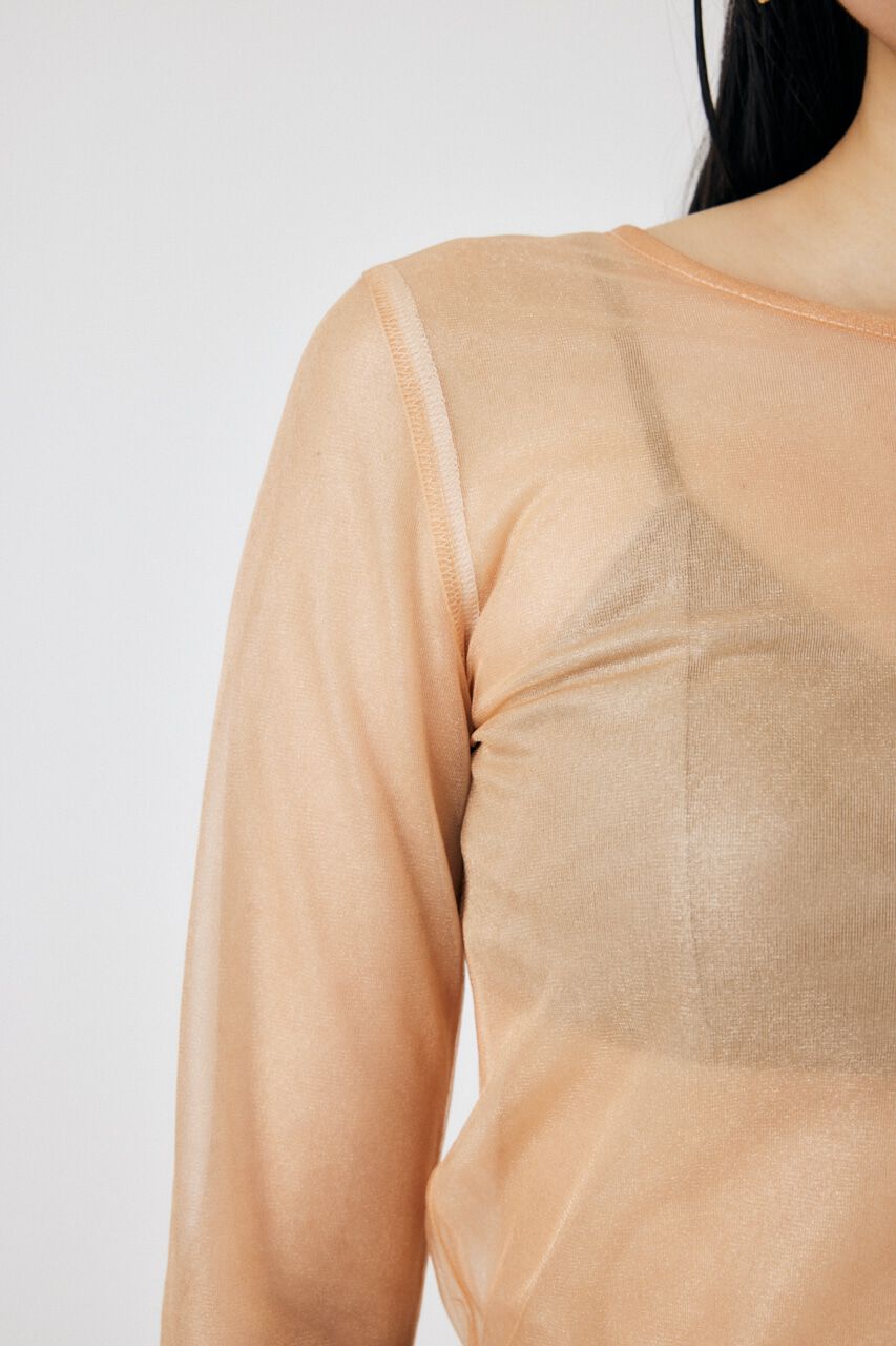 MOUSSY「REVERSIBLE GLITTER SHEER トップス」|Tシャツ・カットソー|