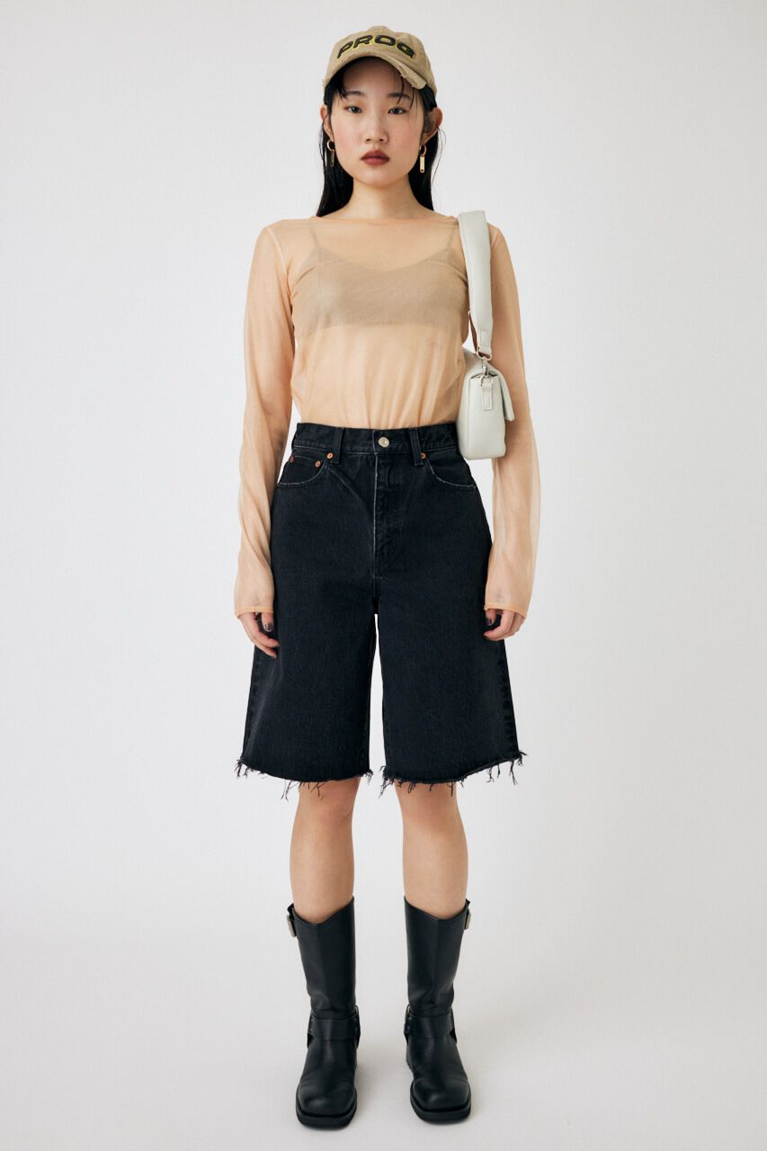 MOUSSY「REVERSIBLE GLITTER SHEER トップス」|Tシャツ・カットソー|