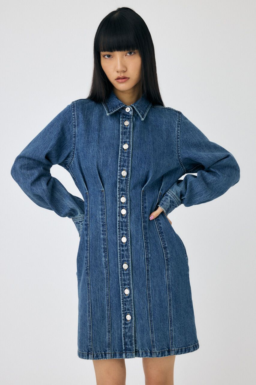 MOUSSY「WAIST TUCK ミニドレス」|ワンピース|