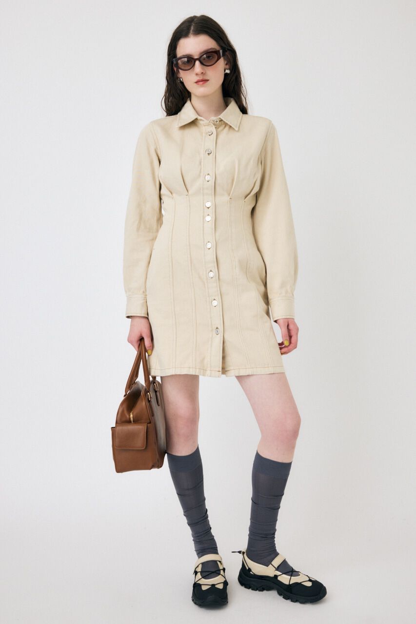 MOUSSY「WAIST TUCK ミニドレス」|ワンピース|