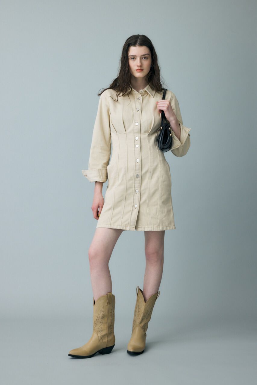 MOUSSY「WAIST TUCK ミニドレス」|ワンピース|