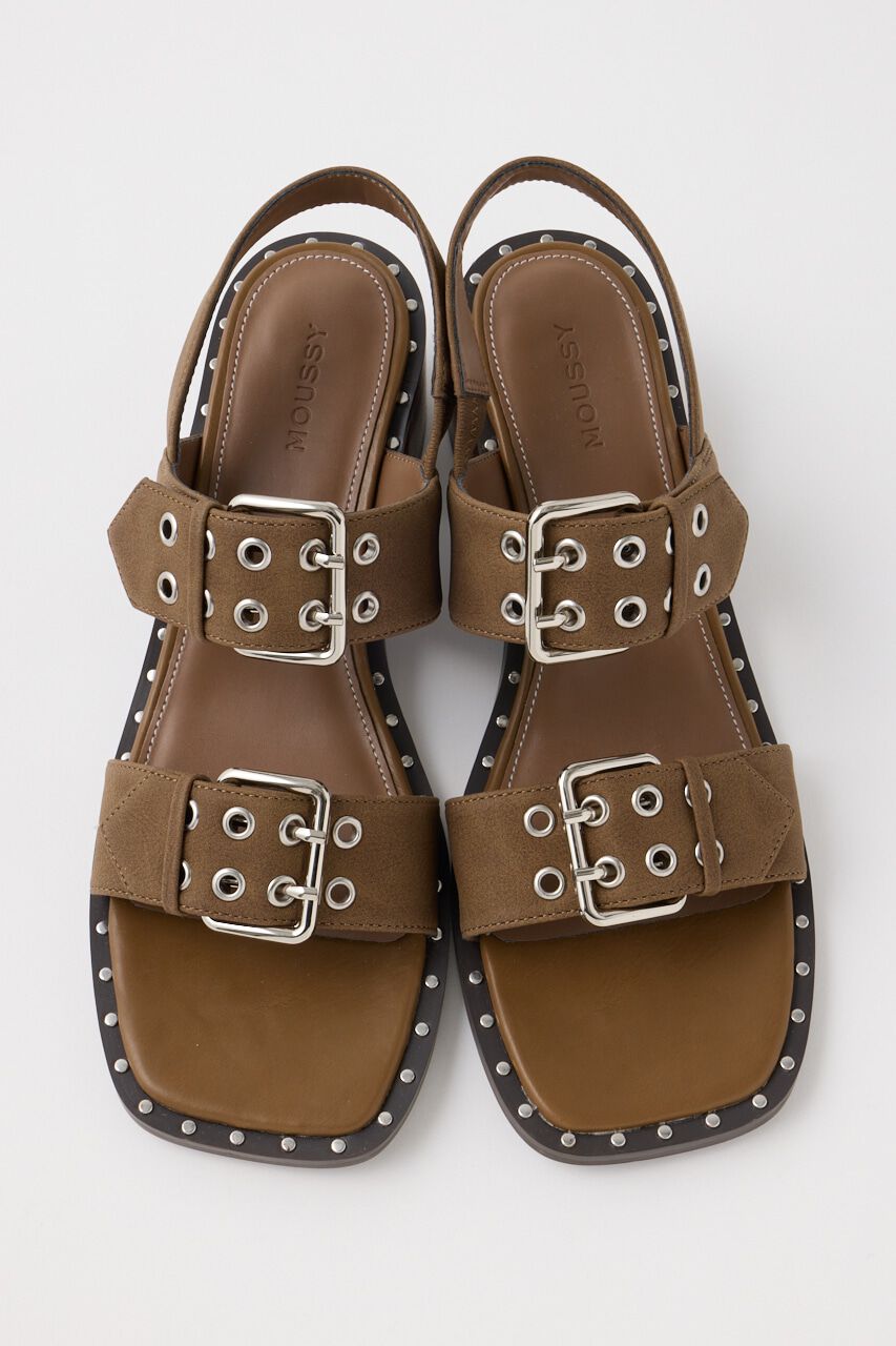 MOUSSY「W BUCKLE STRAP サンダル」|サンダル|BRN