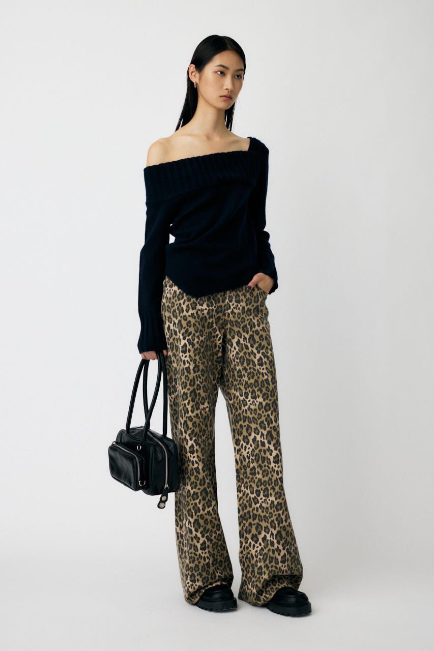 MOUSSY「LEO PRNTED WIDE ストレート」|デニム|