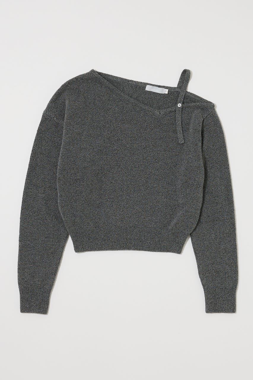 MOUSSY「BUTTON STRAP ワンショルダートップス」|ニット・セーター|