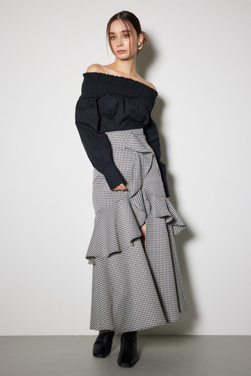 rienda「シャーリングオフショルトップス」|シャツ・ブラウス|