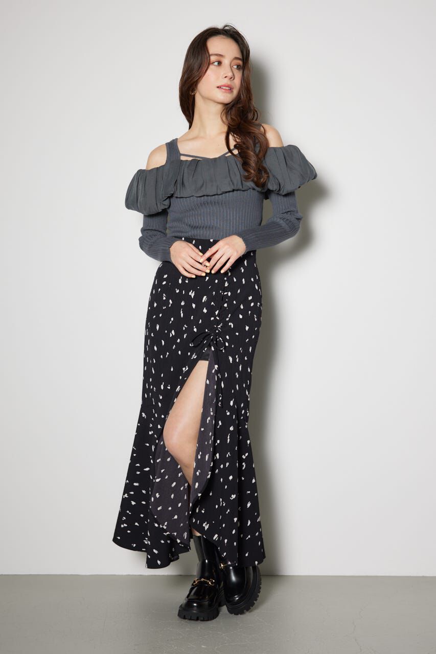 rienda「レースアップマーメイドスコートショートパンツ」|その他|BLK