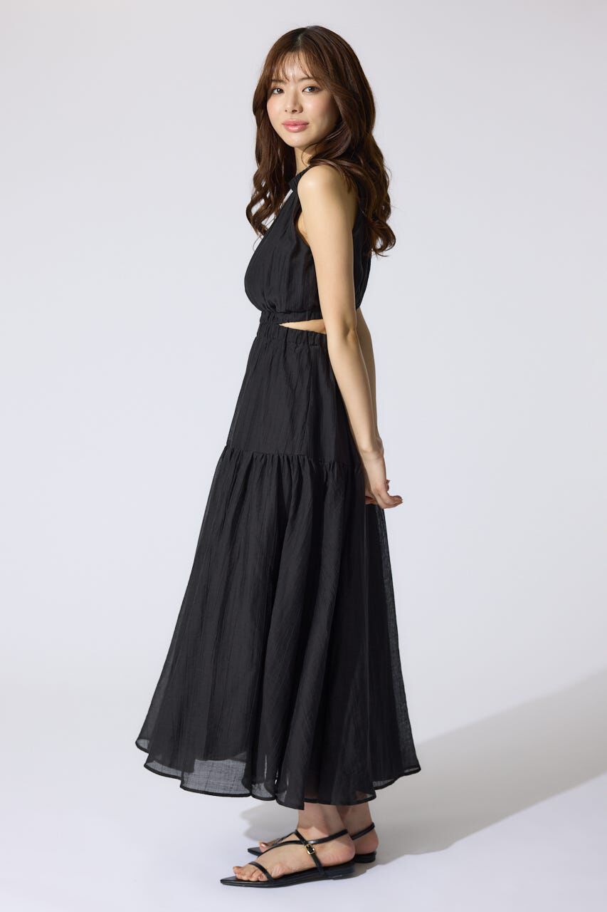 rienda「ホルターネックギャザーフレアワンピース」|ワンピース|