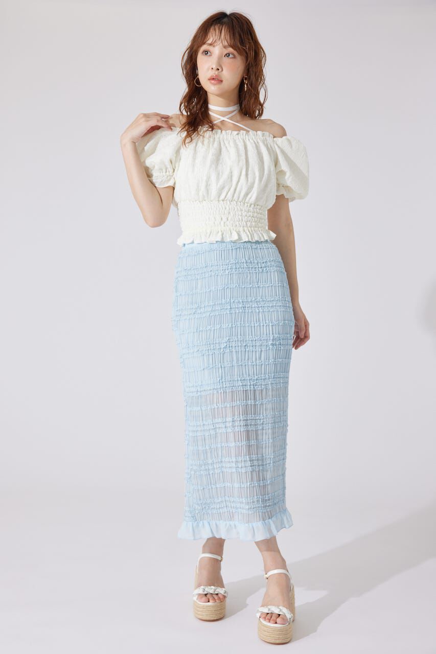 rienda「メニーウェイシャーリングショートブラウス」|シャツ・ブラウス|