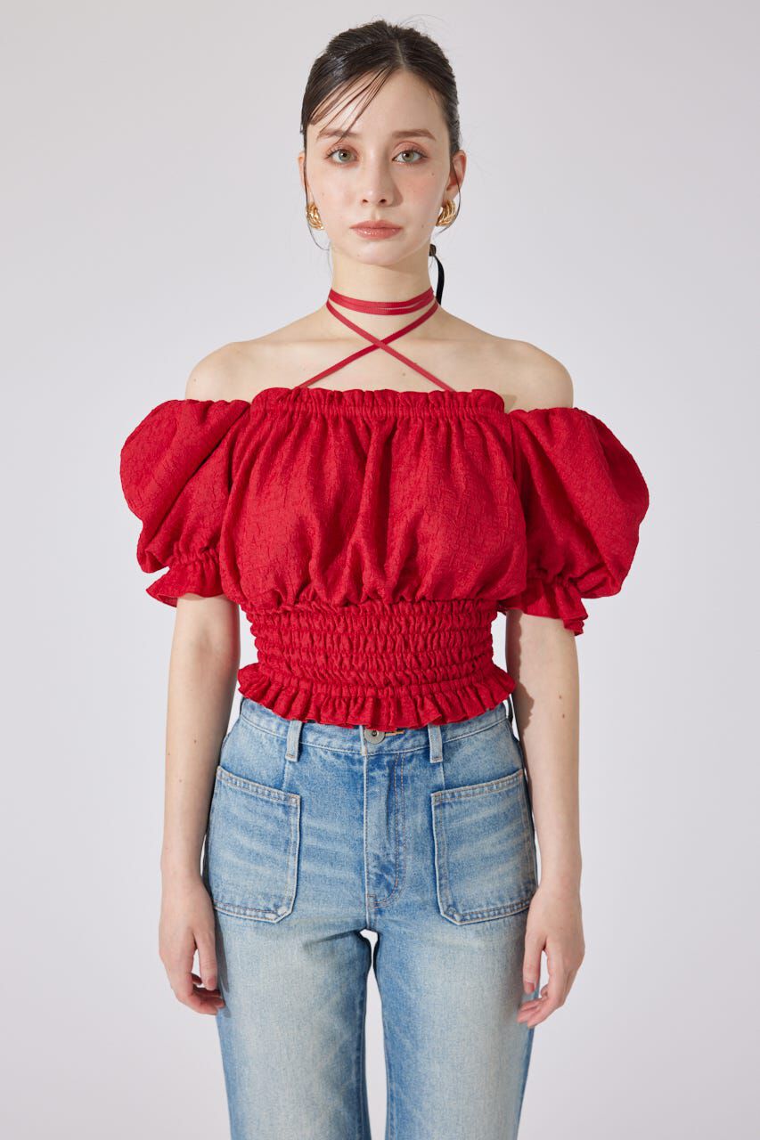 rienda「メニーウェイシャーリングショートブラウス」|シャツ・ブラウス|