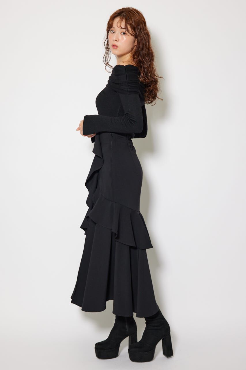 rienda「フリルスリットハイウエストスコートショートパンツ」|その他|