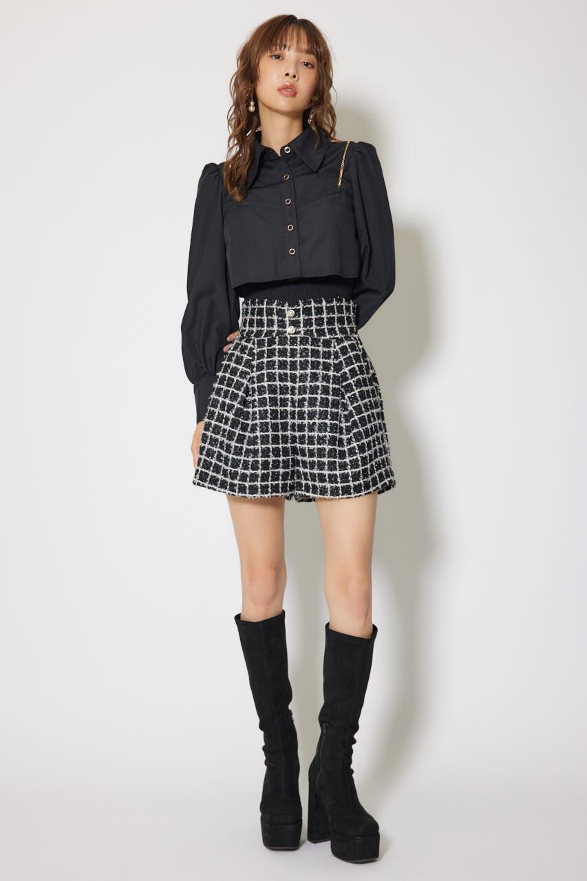 rienda「デザインウエストツイードショートパンツ」|その他|