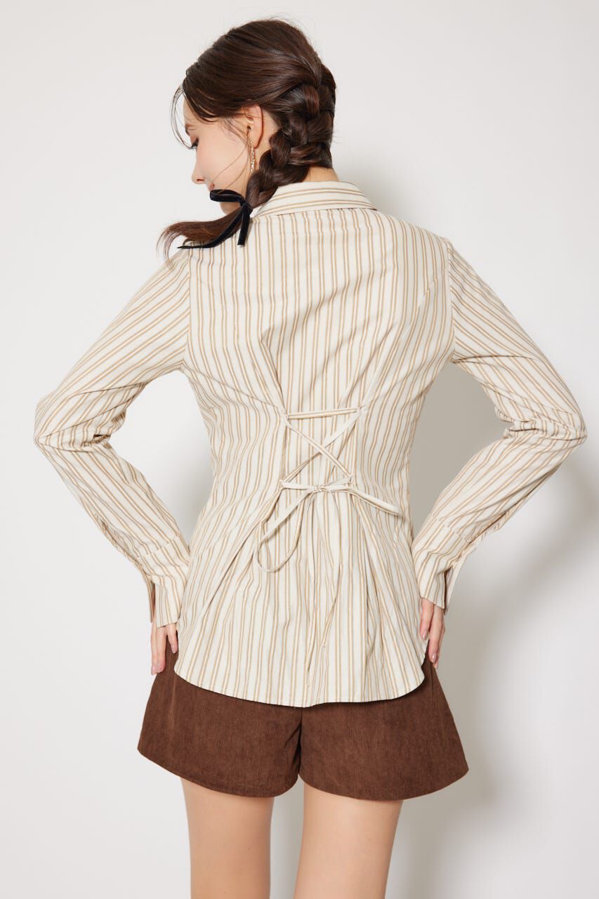 rienda「ウエストシェイプボウタイシャツ」|シャツ・ブラウス|