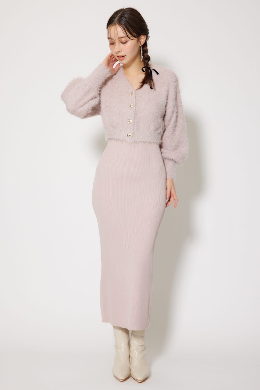 rienda「シャギーカーデセットワンピース」|ワンピース|