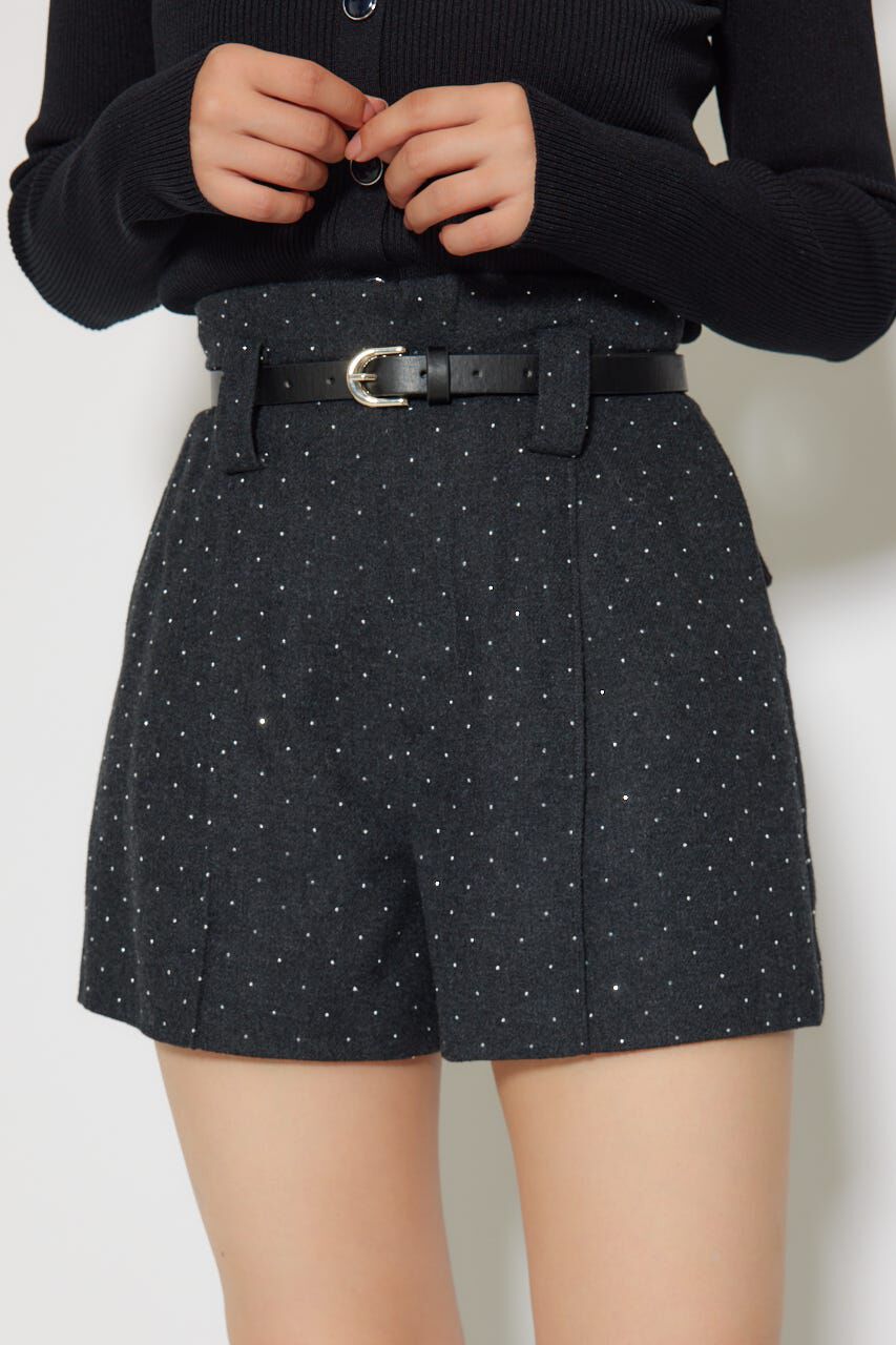 rienda「ベルト付きピンタックショートパンツ」|その他|