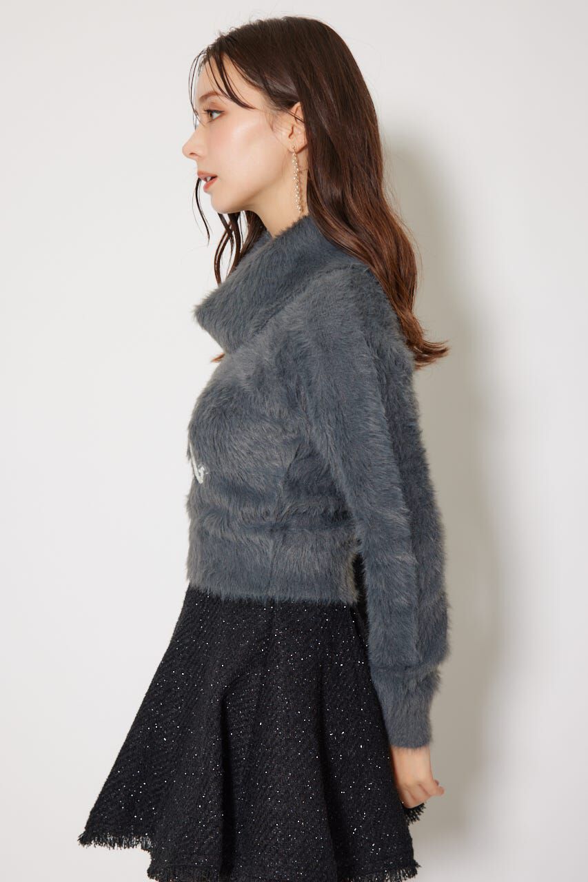 rienda「ボタニカルRロゴニットトップス」|ニット・セーター|