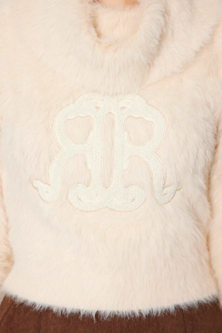 rienda「ボタニカルRロゴニットトップス」|ニット・セーター|