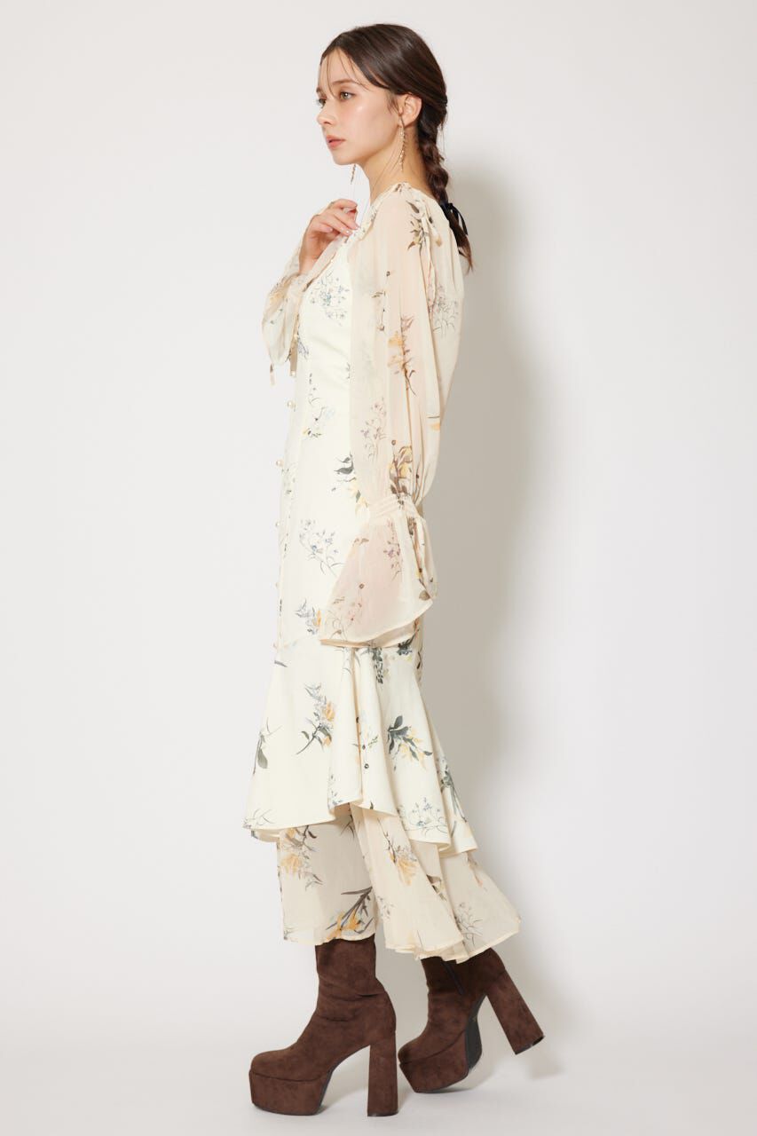 rienda「ビスチェパターンアシンンメトリーマーメイドワンピース」|ワンピース|