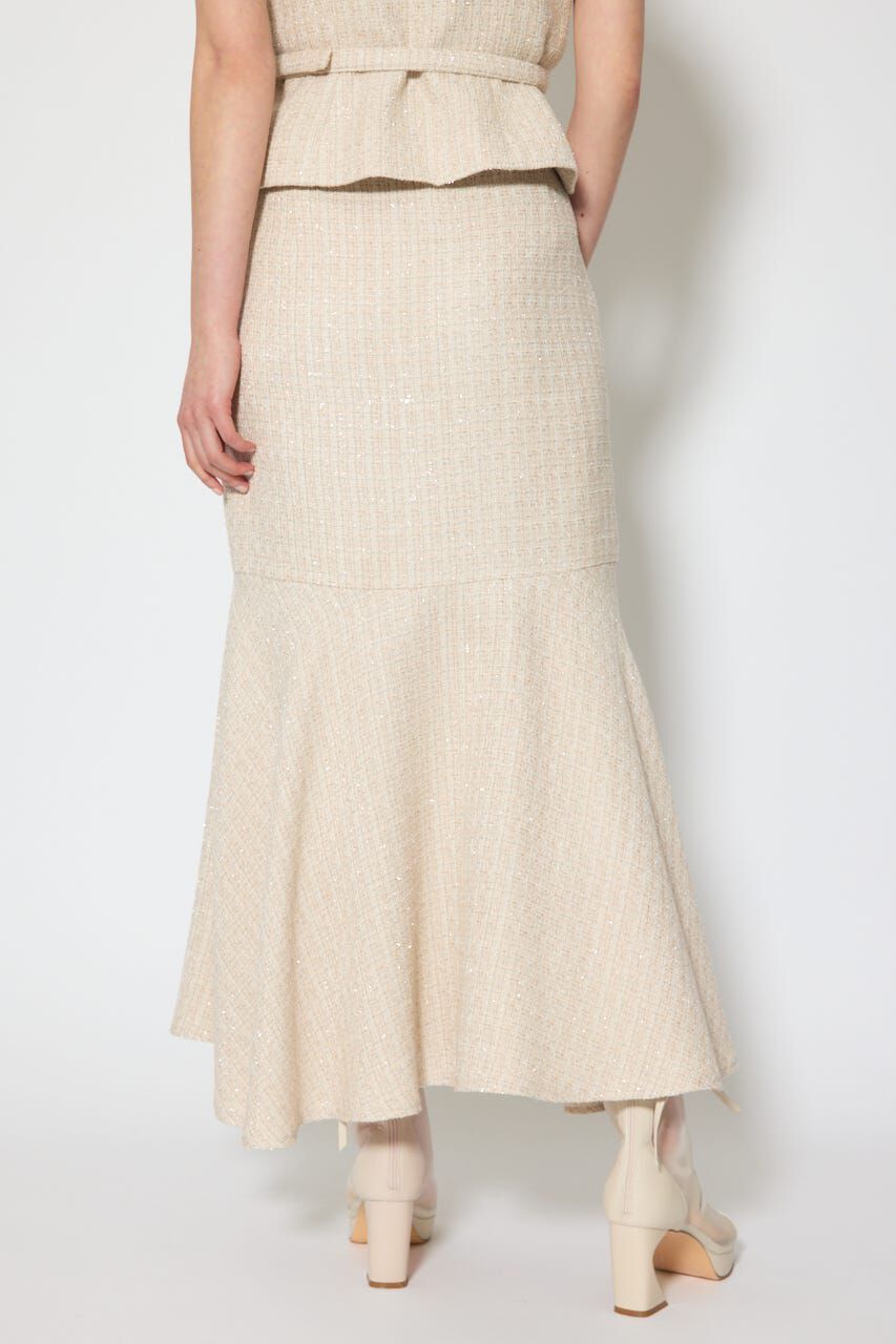 rienda「ラップスリットツイードマーメイドスカート」|スカート|