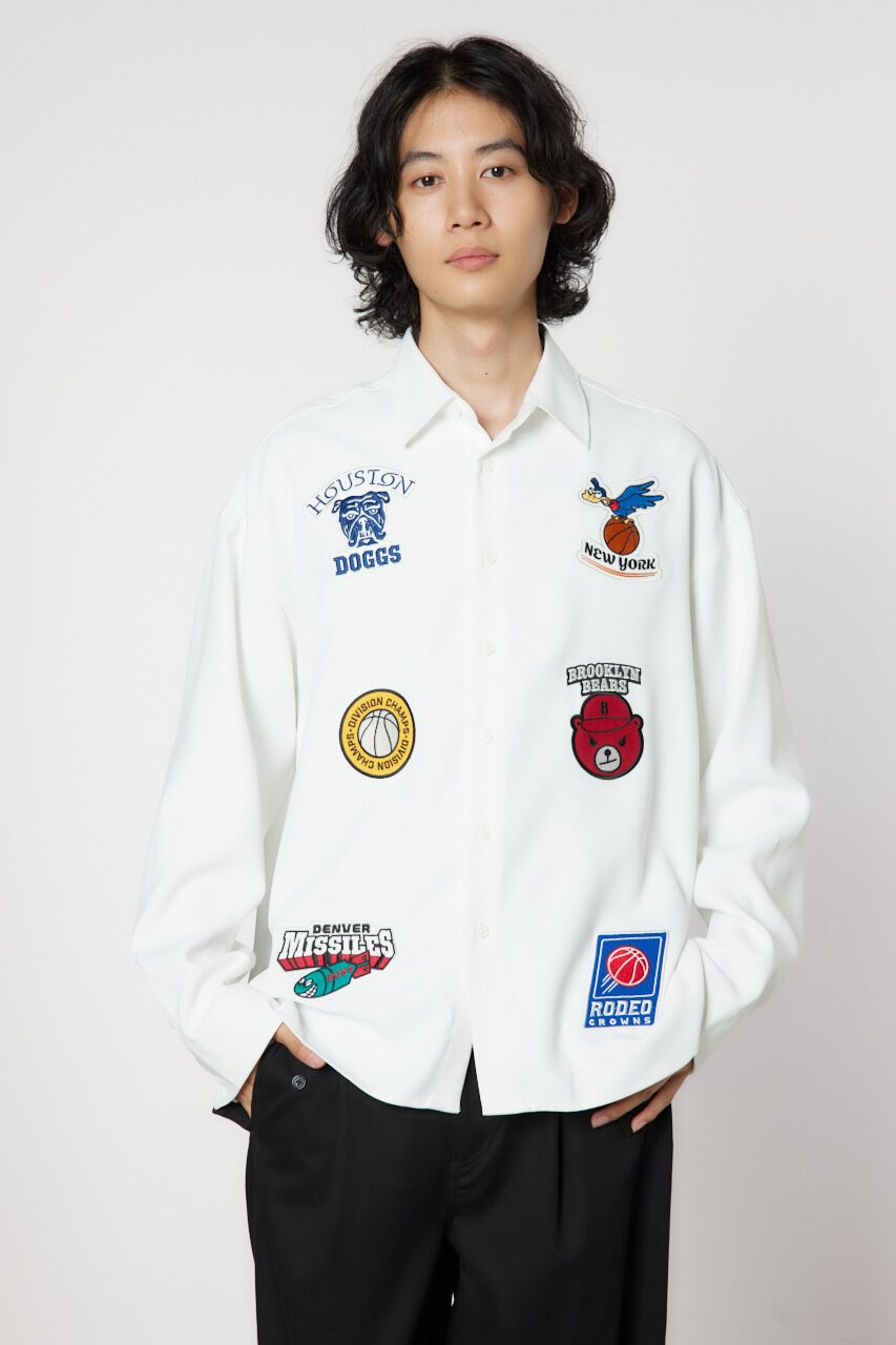 RODEO CROWNS「embroidery patch shirt」|シャツ・ブラウス|WHT