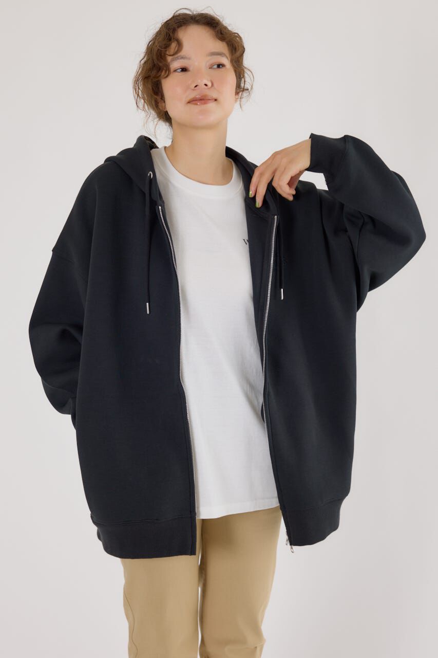 RODEO CROWNS「エンボスBIG ZIPパーカー」|パーカー|BLK