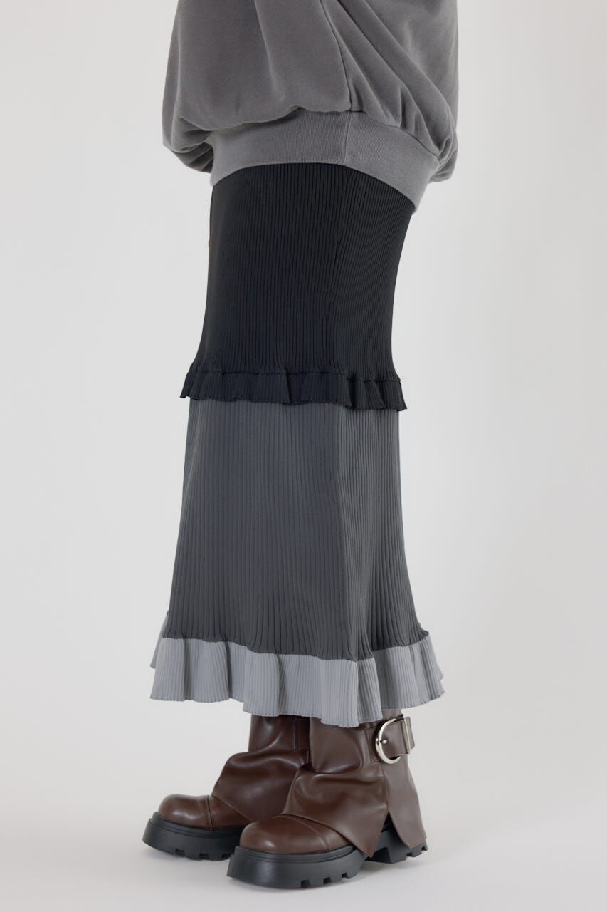 RODEO CROWNS「A-LIGHT フリル切替ニットスカート」|スカート|