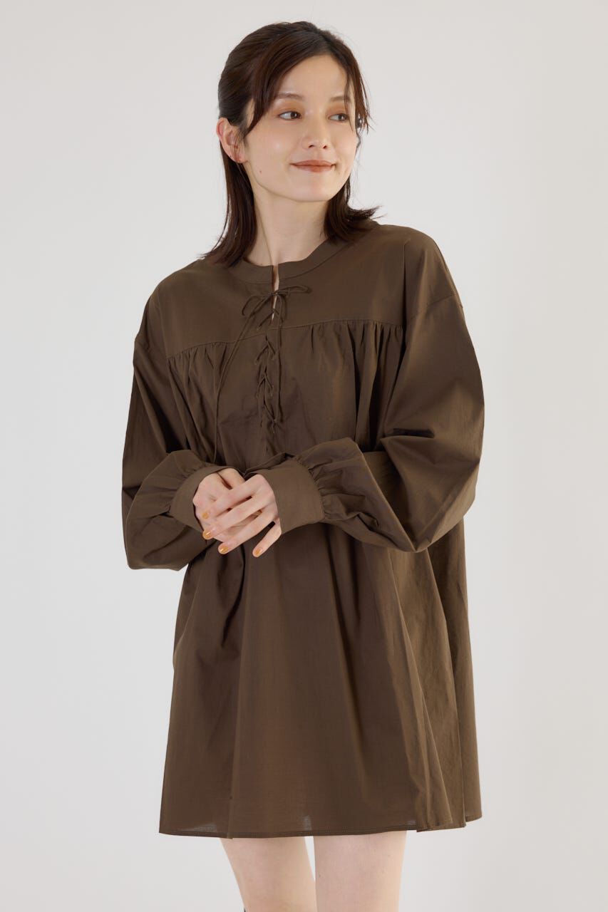 RODEO CROWNS「レースアップ2WAYブラウス」|シャツ・ブラウス|BRN