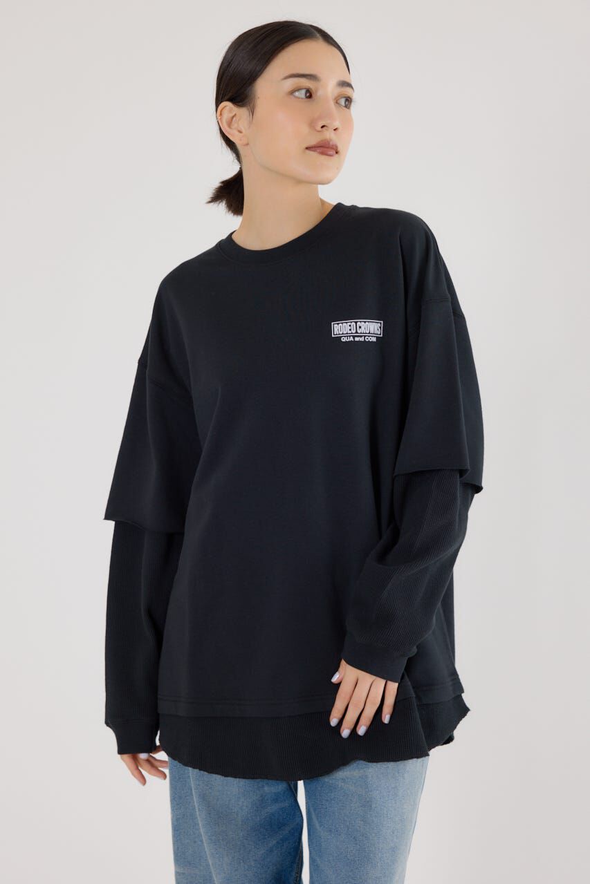 RODEO CROWNS「ルーズレイヤードライクスウェットトップス」|Tシャツ・カットソー|