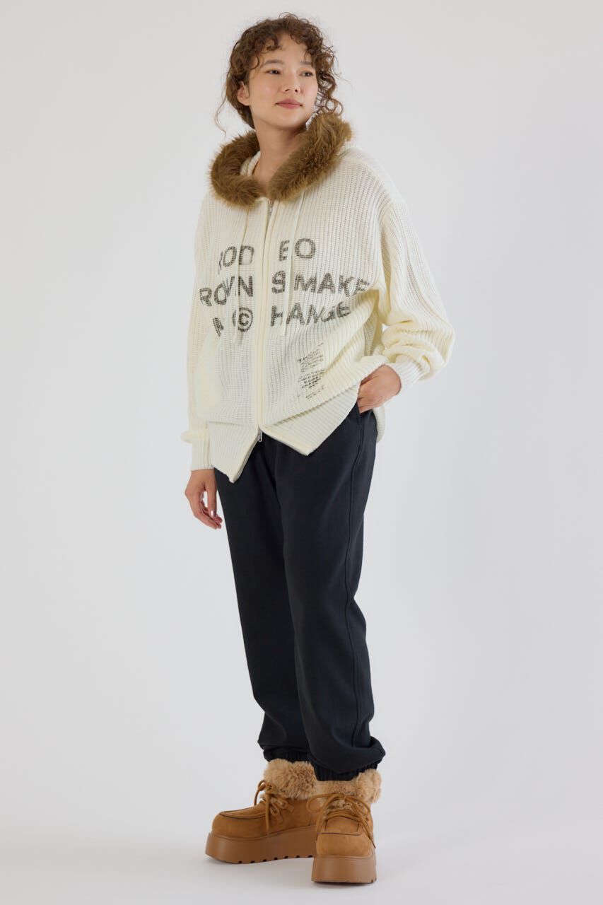 RODEO CROWNS「FADE LOGOニットジップフーディー」|パーカー|