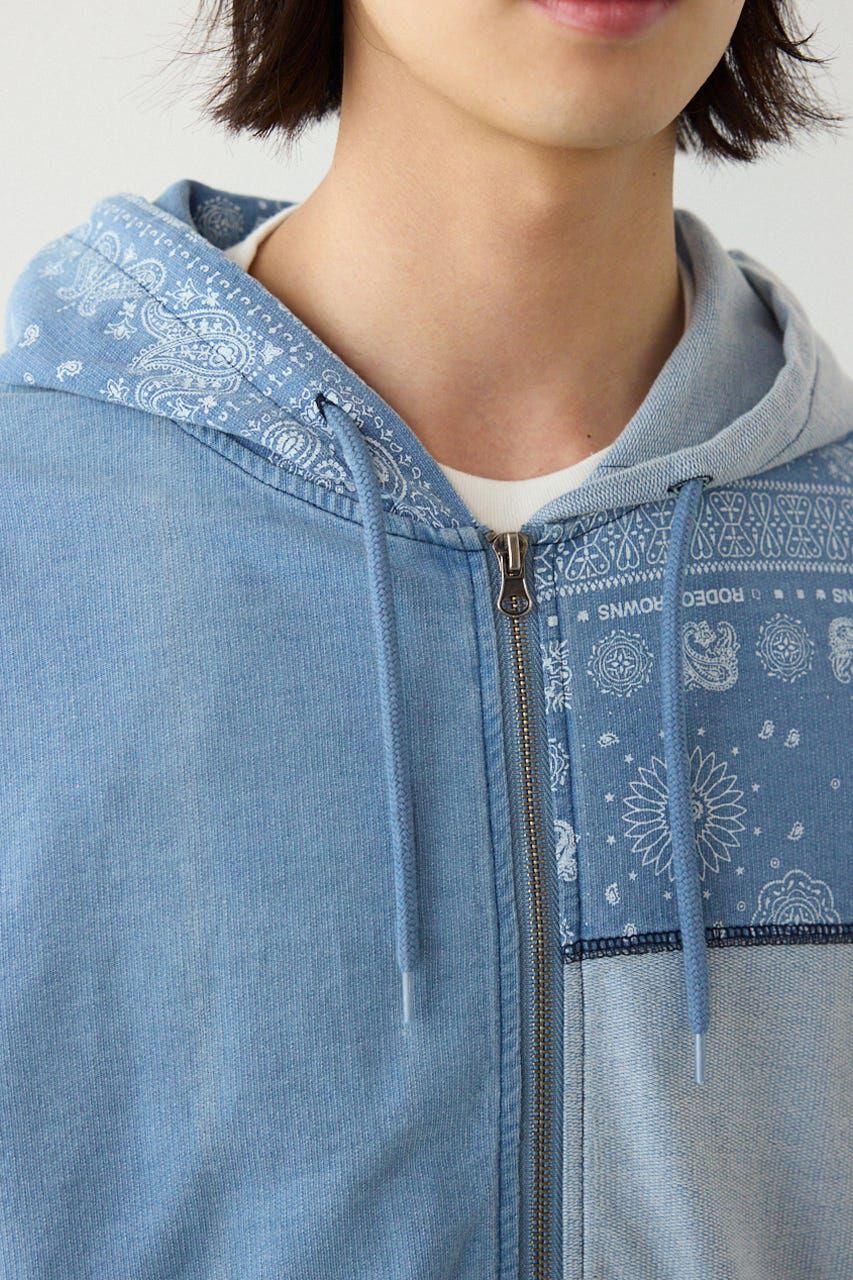 RODEO CROWNS「パッチワークZIPパーカー」|パーカー|