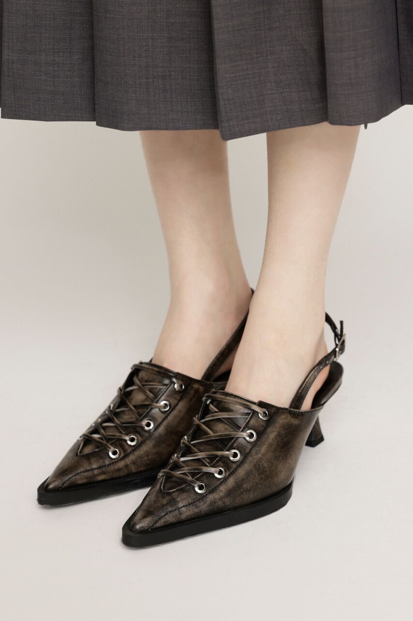 SLY「LACE UP ミュール」|サンダル|M/BLK7