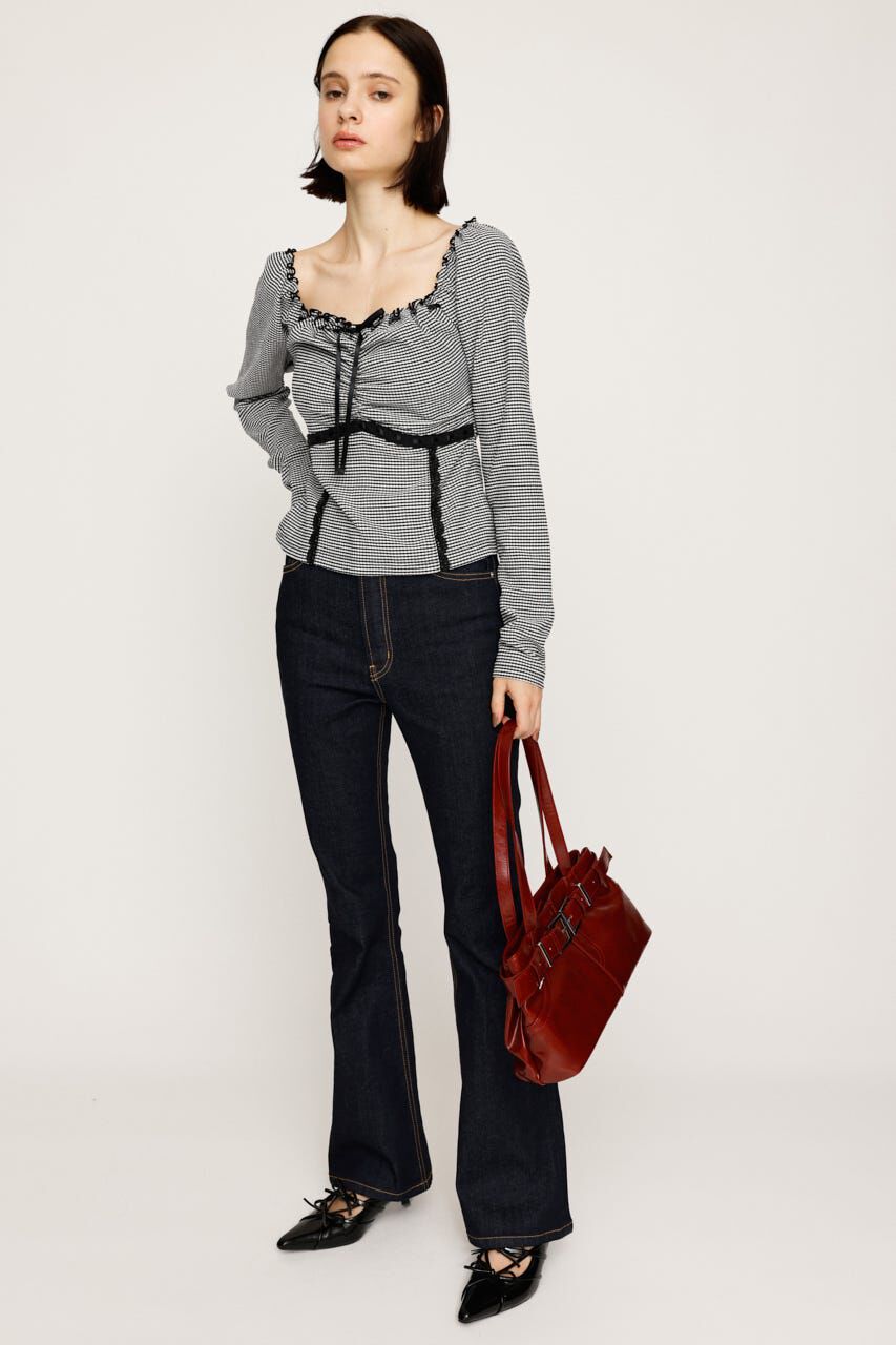 SLY「PLAID RIBBON CUT トップス」|Tシャツ・カットソー|