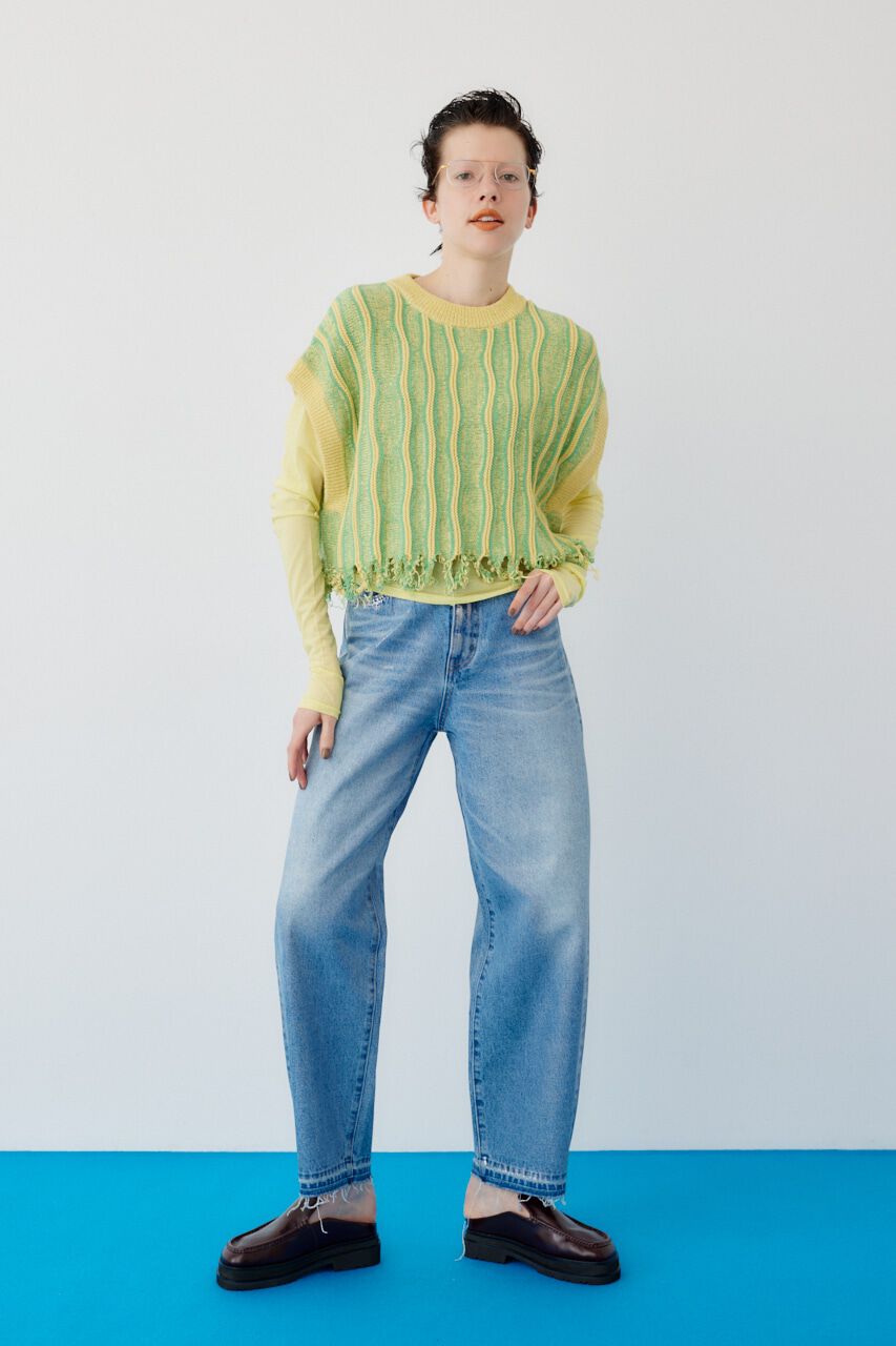HeRIN.CYE「Wave stitch knit tops」|シャツ・ブラウス|