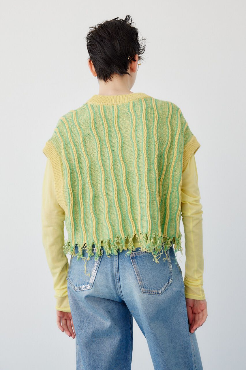 HeRIN.CYE「Wave stitch knit tops」|シャツ・ブラウス|