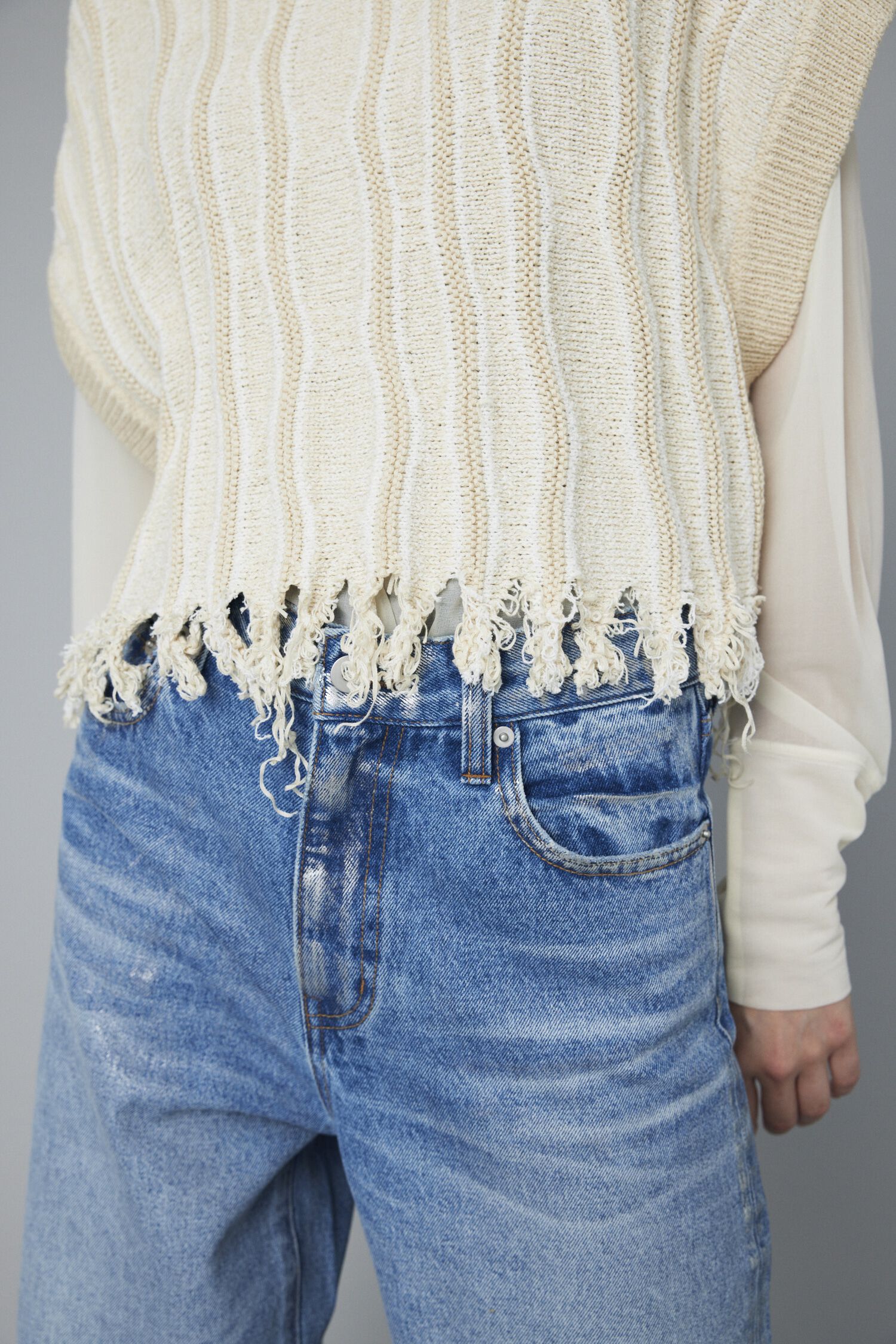 HeRIN.CYE「Wave stitch knit tops」|シャツ・ブラウス|