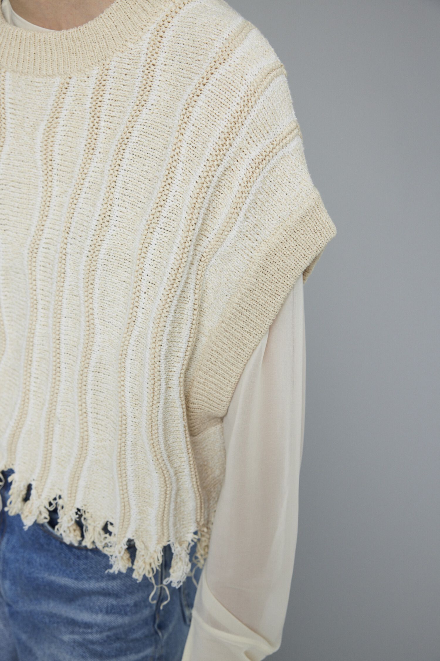 HeRIN.CYE「Wave stitch knit tops」|シャツ・ブラウス|