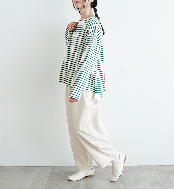 オローネ「サブリナボーダーロングスリーブ」|Tシャツ・カットソー|