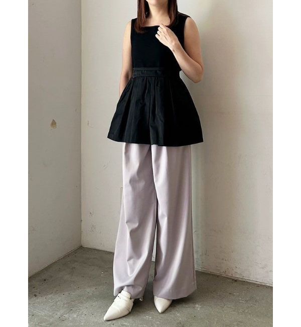 CALNAMUR「BACK RIBBON PEPLUM TOPS/バックリボンペプラムトップス」|Tシャツ・カットソー|