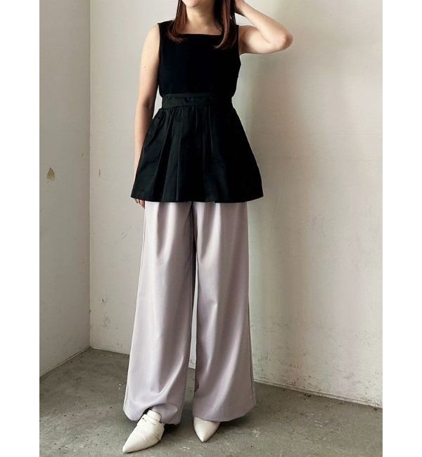 CALNAMUR「BACK RIBBON PEPLUM TOPS/バックリボンペプラムトップス」|Tシャツ・カットソー|